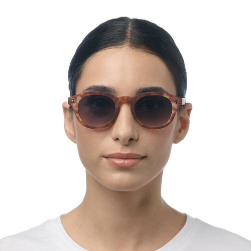 Lunettes de soleil Milano Sahara Havana verres verts – Okkia