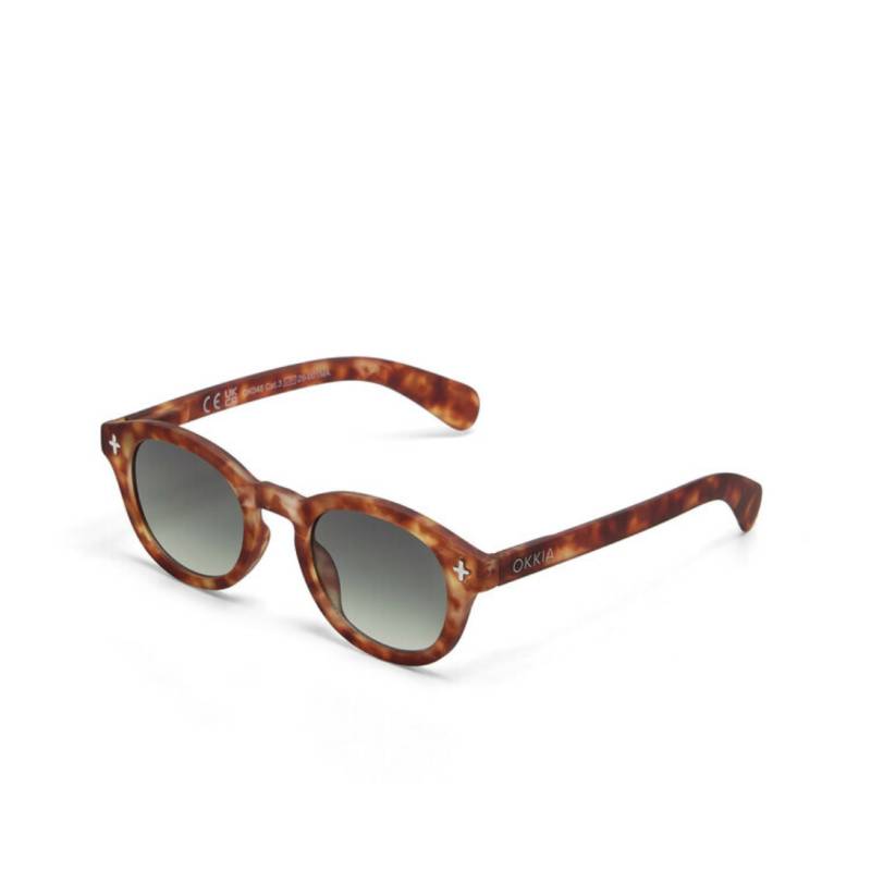 Lunettes de soleil Milano Sahara Havana verres verts – Okkia