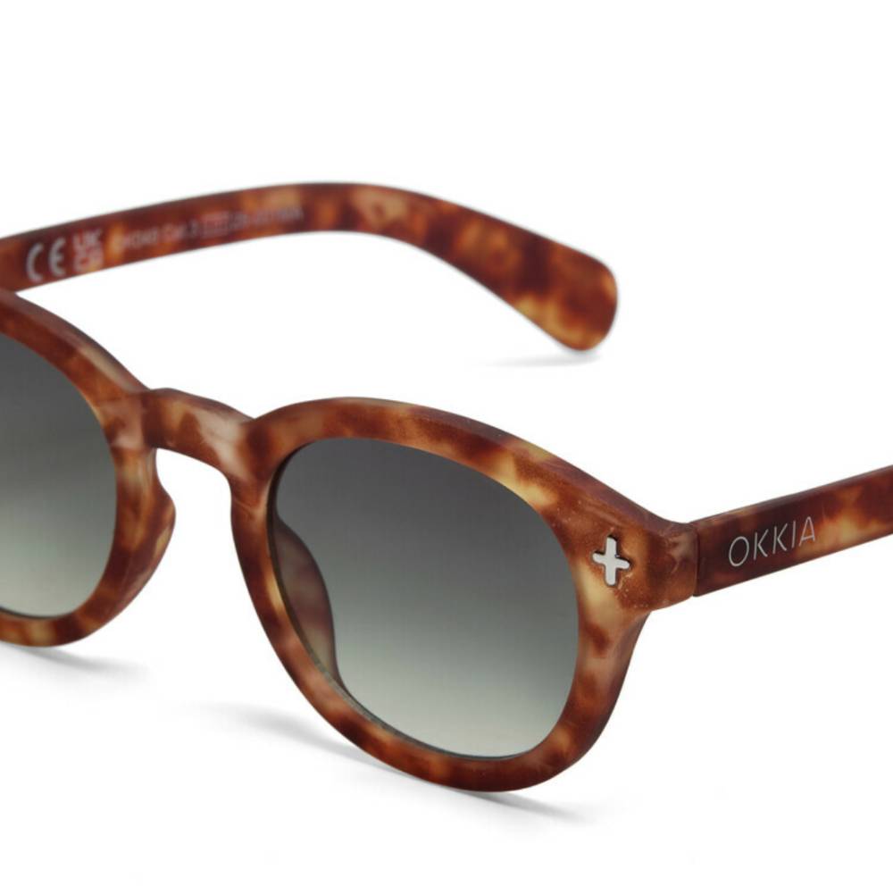 Lunettes de soleil Milano Sahara Havana verres verts – Okkia