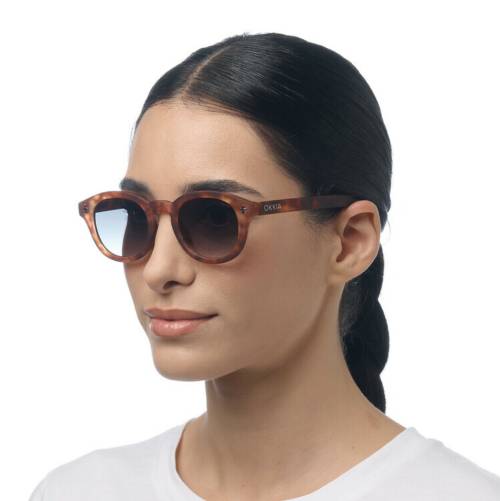 Lunettes de soleil Milano Sahara Havana verres verts – Okkia