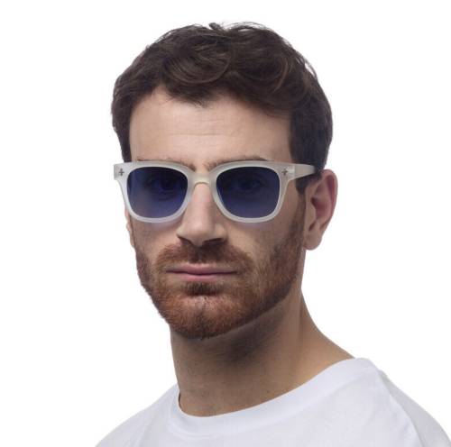 Lunettes de soleil Johnny Clear verres bleus roses Okkia UV400 rétro tendance