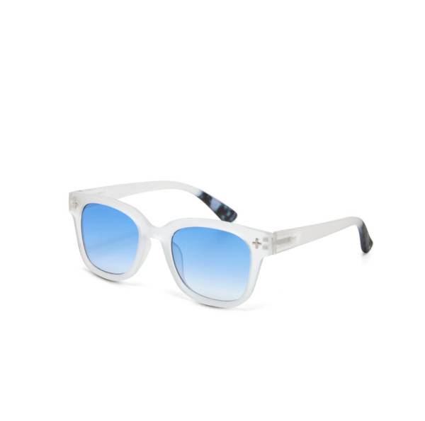 Lunettes de soleil Johnny Clear verres bleus roses Okkia UV400 rétro tendance
