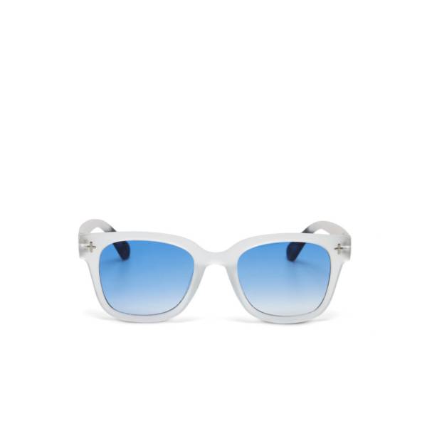 Lunettes de soleil Johnny Clear verres bleus roses Okkia UV400 rétro tendance