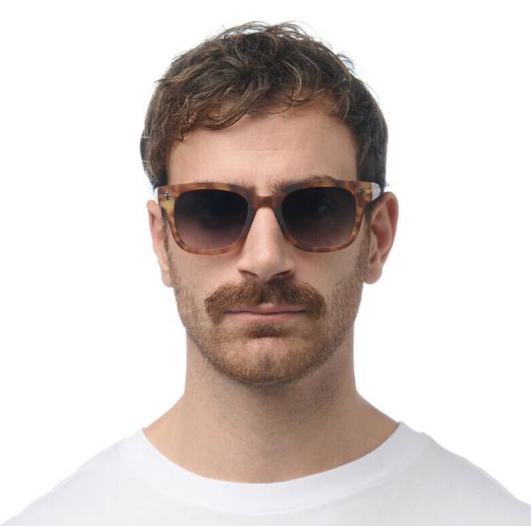 Lunettes de soleil Giovanni Sahara Havana verres verts Okkia UV400 rétro tendance
