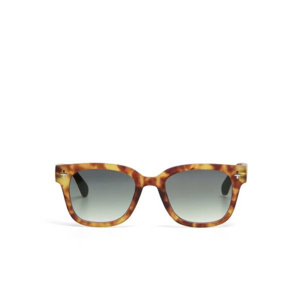 Lunettes de soleil Giovanni Sahara Havana verres verts Okkia UV400 rétro tendance