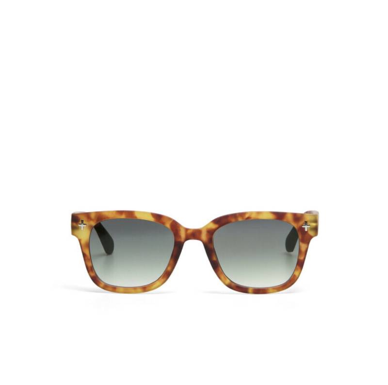 Lunettes de soleil Giovanni Sahara Havana verres verts Okkia UV400 rétro tendance