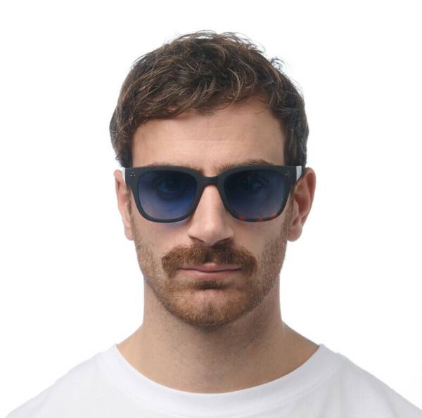 Lunettes de soleil Giovanni Havana Black verres bleus Okkia UV400 rétro tendance