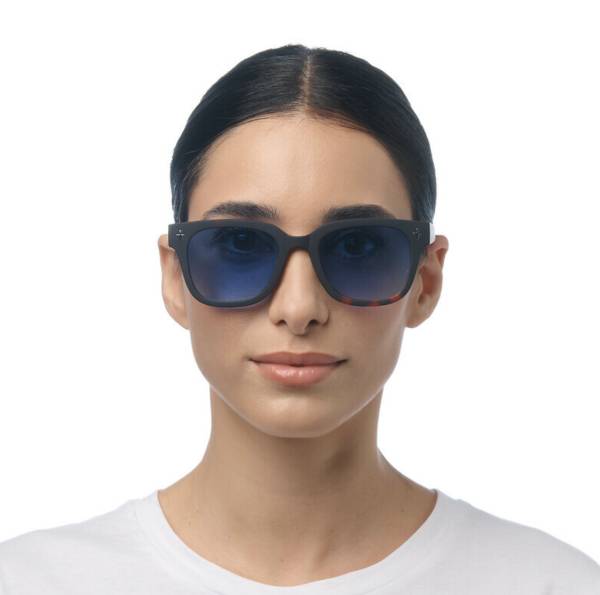 Lunettes de soleil Giovanni Havana Black verres bleus Okkia UV400 rétro tendance