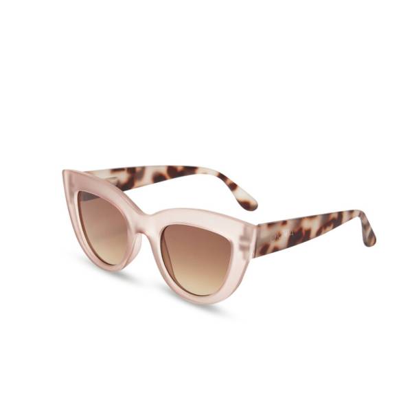Lunettes de soleil Claudia Pink Havana Okkia UV400 Big Cat Eye rétro tendance