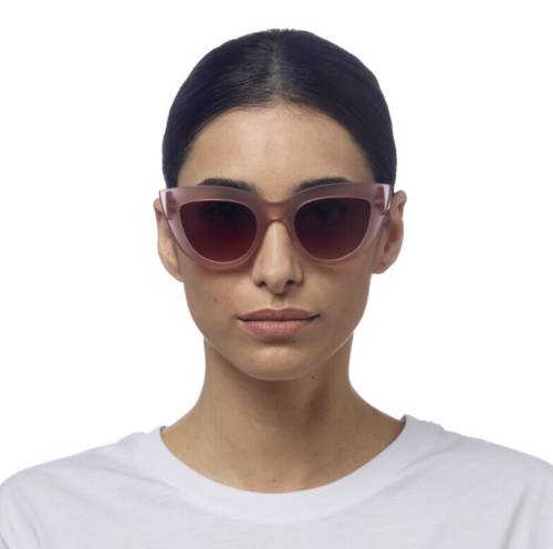 Lunettes de soleil Claudia Pink Havana Okkia UV400 Big Cat Eye rétro tendance