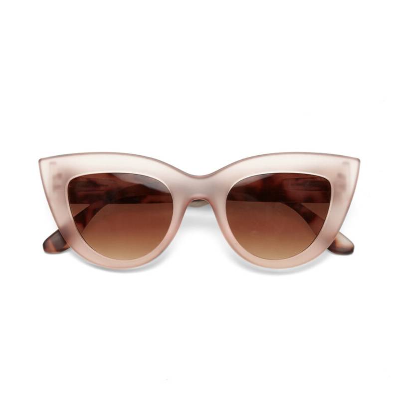 Lunettes de soleil Claudia Pink Havana Okkia UV400 Big Cat Eye rétro tendance