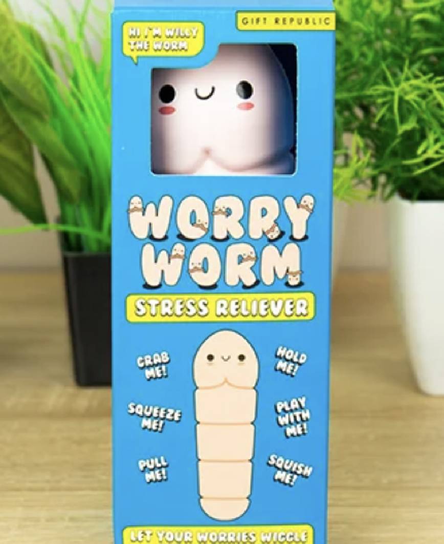Worry Worm – Ver Anti-Stress à Presser Gift Republic
