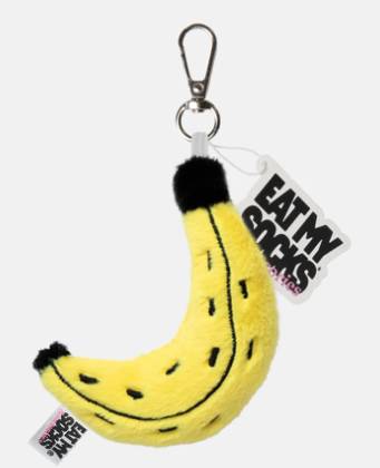 Eat My Socks – Banana Bag Charm – Porte-clés Banane en Peluche