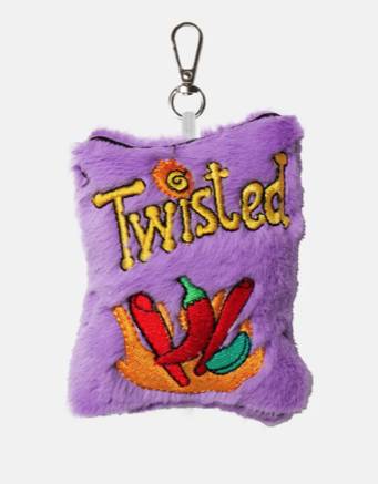 Eat My Socks – Twisted Bag Charm – Porte-clés Peluche Torsadé