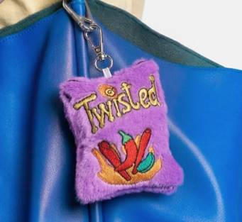 Eat My Socks – Twisted Bag Charm – Porte-clés Peluche Torsadé