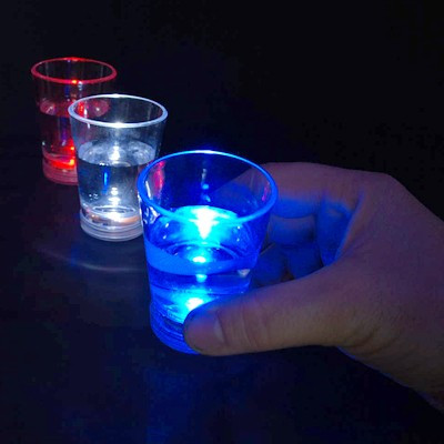 Mini verres disco lumineux X3