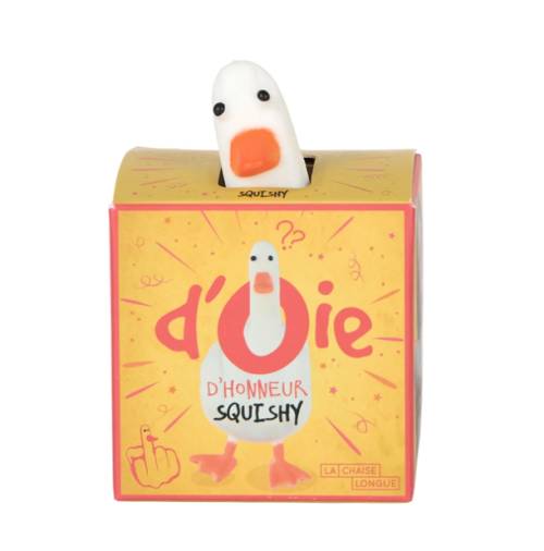 Squishy d’Oie d’Honneur – Oie Anti-Stress avec Doigt d’Honneur