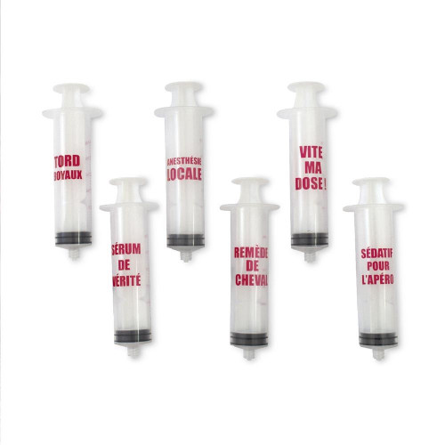 Verres Shooters Seringues x6 – 6 Verres à Shot Humoristiques 30 ml - Mycrazystuff
