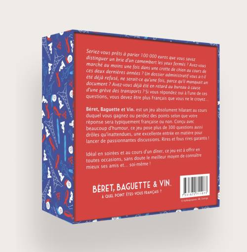 Jeu Béret, Baguette & Vin – Jeu de Société sur les Français - Mycrazystuff