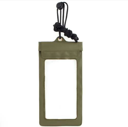 Kikkerland – Pochette Étanche pour Téléphone Verte avec Cordon