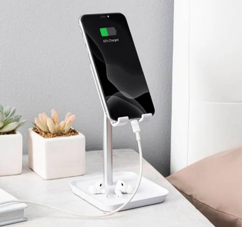 Kikkerland – Support de Téléphone Parfait Blanc