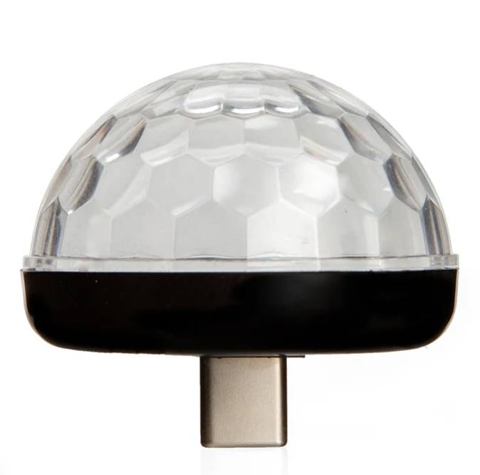 Mini boule disco pour téléphone USB-C – Lampe disco lumineuse