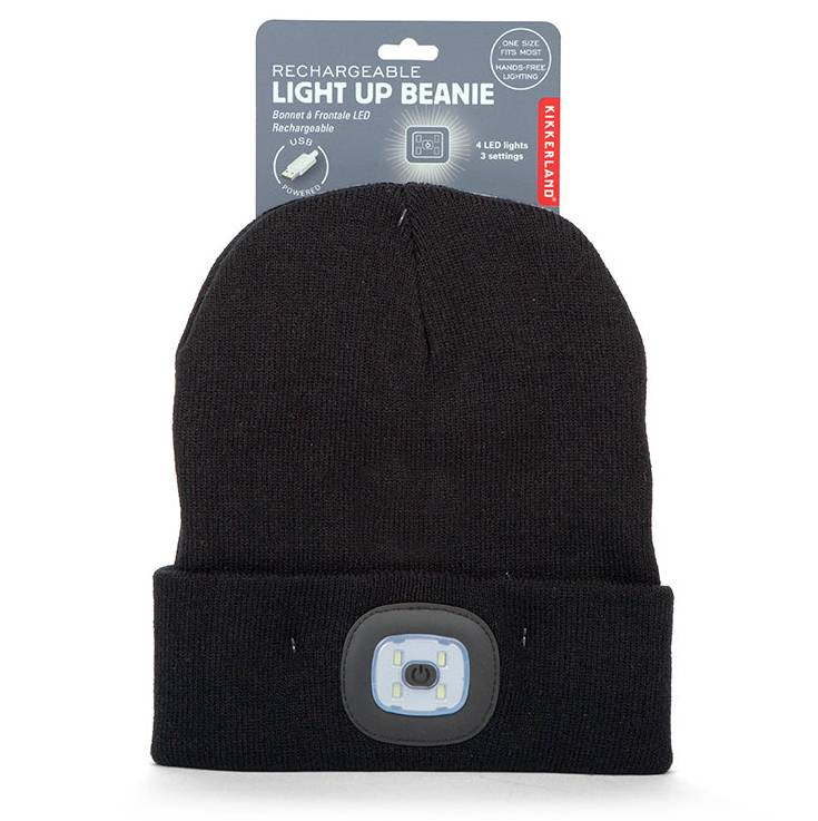 Bonnet LED rechargeable – Bonnet lumineux avec lampe Kikkerland