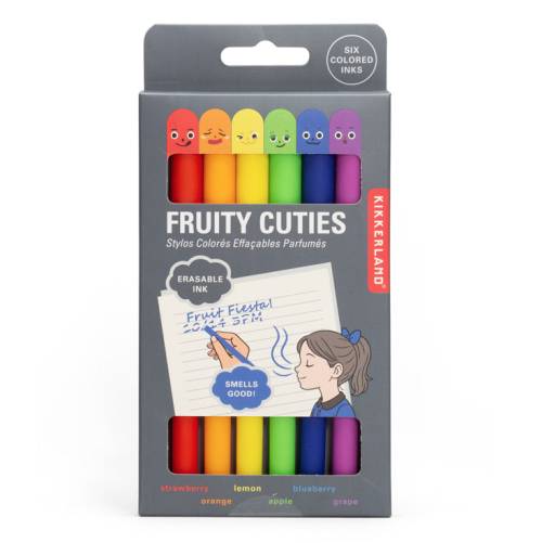 Stylo effaçable parfumé Fruity Cuties – Kikkerland