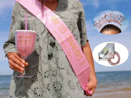 Kit EVJF 4 accessoires – Coffret enterrement de vie de jeune fille