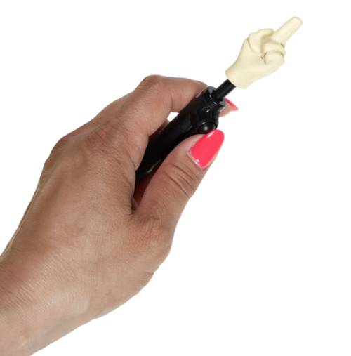 Stylo doigt d’honneur pop-up – Stylo humoristique