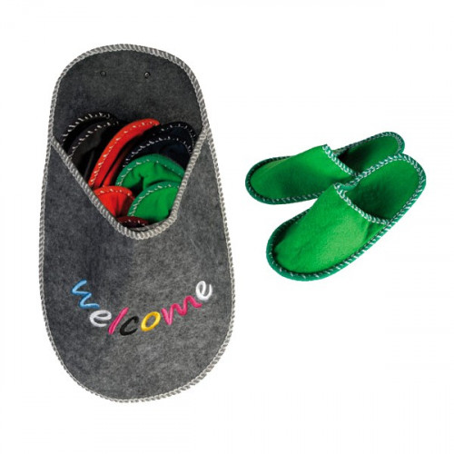 Chausson Géant Welcome avec 5 paires de pantoufles pour invités