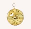 Boule disco dorée Rice – Décoration à facettes ronde taille moyenne