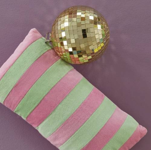 Boule disco dorée Rice – Décoration à facettes ronde taille moyenne