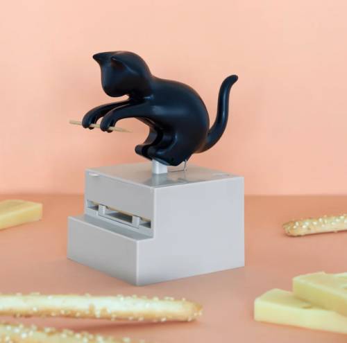 Porte-cure-dents Frisky Balvi – Distributeur automatique en forme de chat