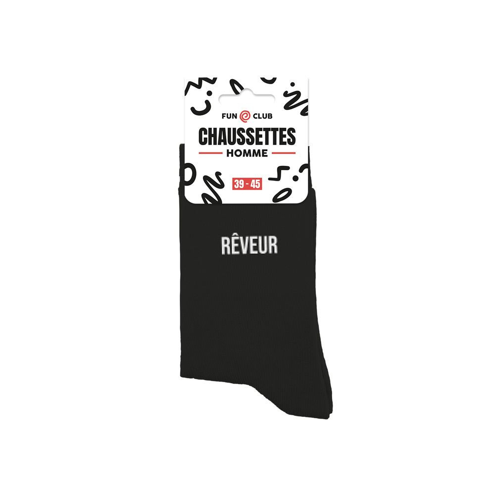 chaussettes noires homme rêveur mycrazystuff.com