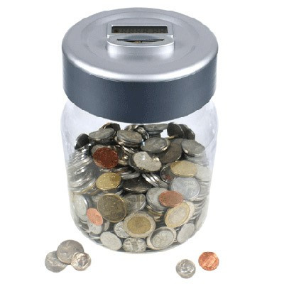 Tirelire compteur euros
