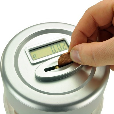 Tirelire compteur euros