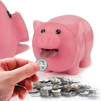 Tirelire cochon affamé