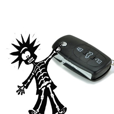 Clé de voiture électrochoc