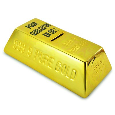 Tirelire lingot, Quelqu'un en or