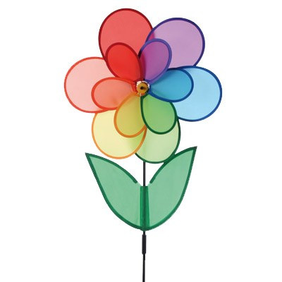 Moulin à vent double fleur 90cm