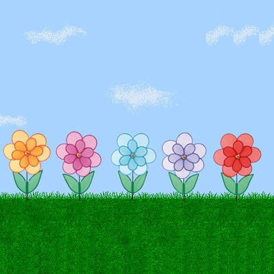 Moulin à vent double fleur 90cm