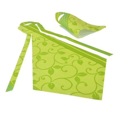 Craviettes vertes, serviettes élégantes