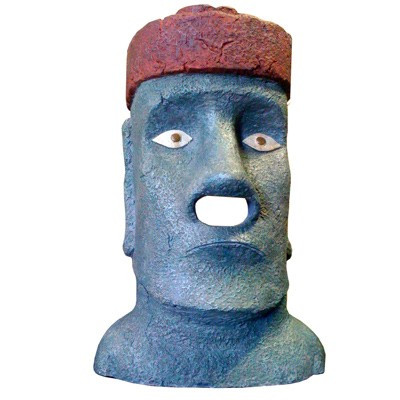 Distributeur de mouchoir statuette Moaï couvre-chef
