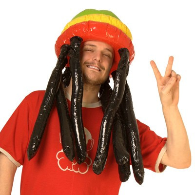 Perruque gonflable Rasta