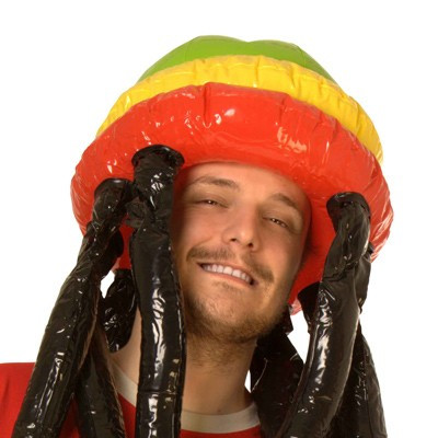 Perruque gonflable Rasta