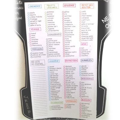 Mémo liste de courses super pratique