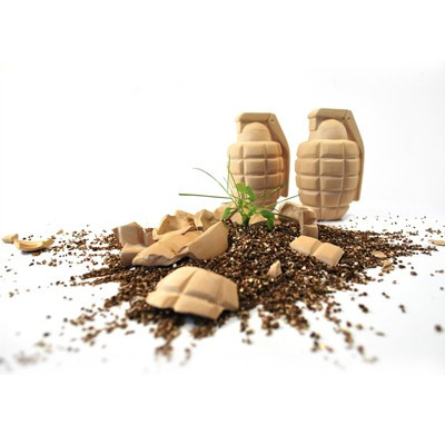 Grenades à fleurs, un pied de nez à la guerre