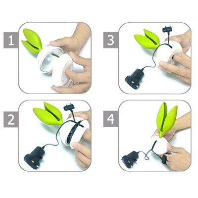 Support téléphone chargeur décoratif tulipe