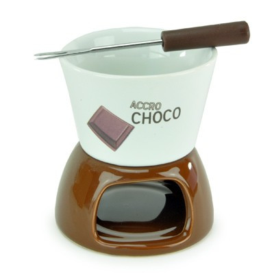 Mini service fondue fruits chocolat